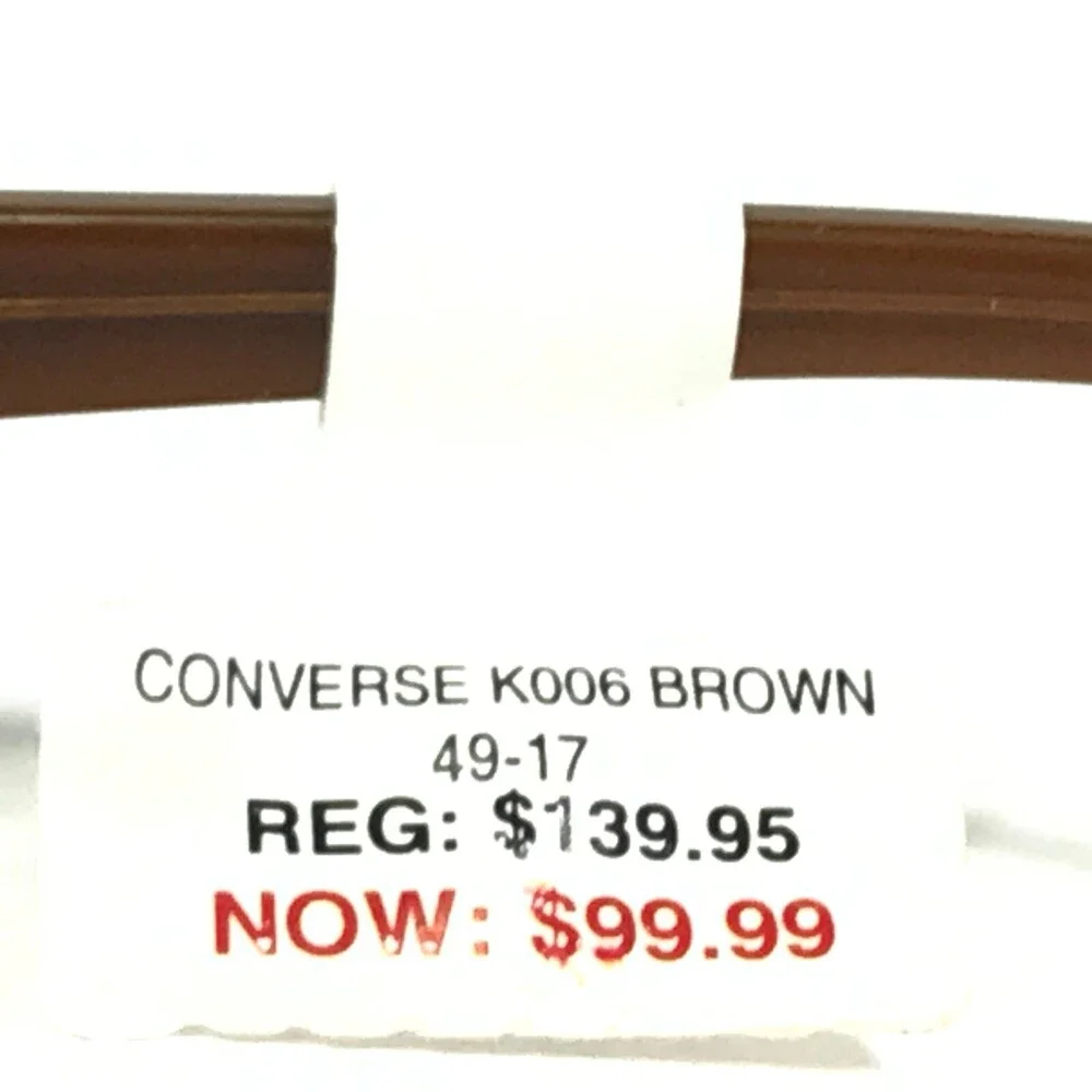 Converse Kids Eyeglasses Frames K006 BROWN Rectangular Half Rim 49-17-135